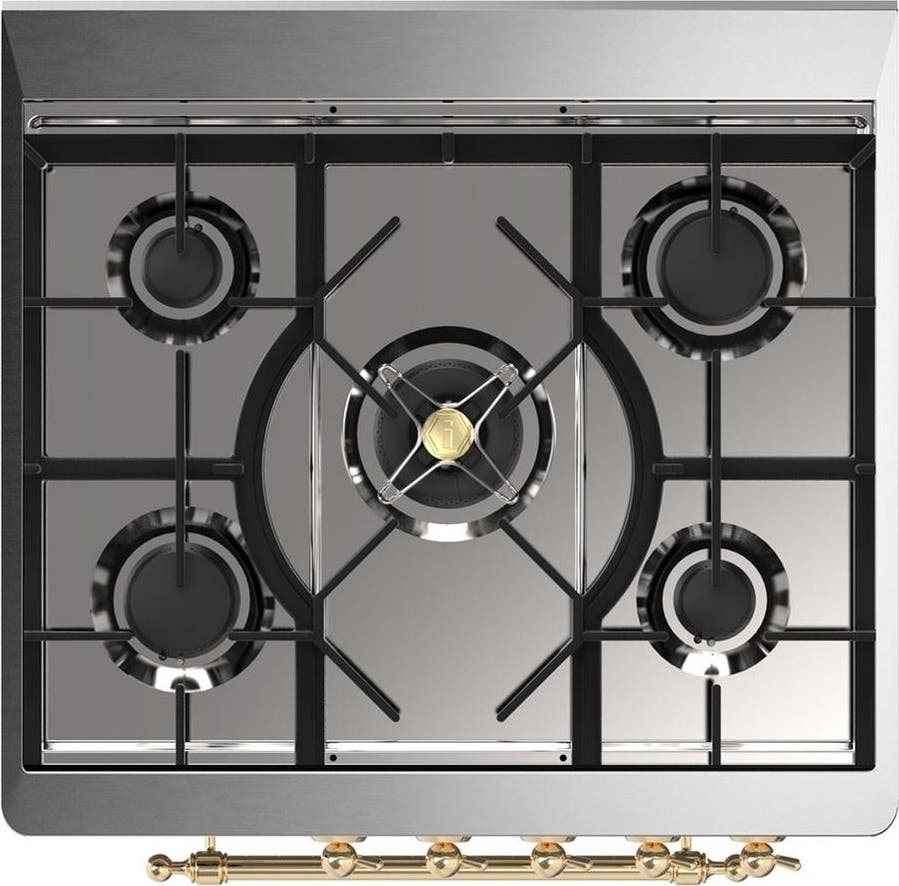 Ilve UM30QNR3MBGLP Midnight Blue With Brass Trim, Liquid Propane