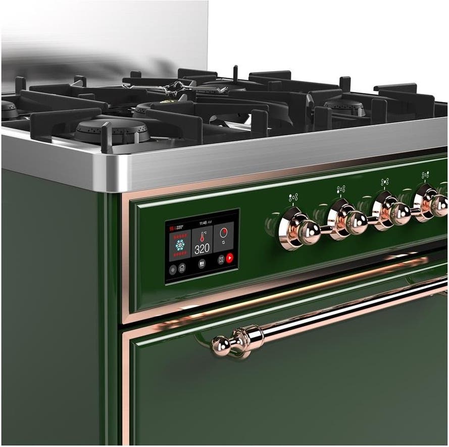 Ilve UM30QNR3EGPLP Emerald Green With Copper Trim, Liquid Propane