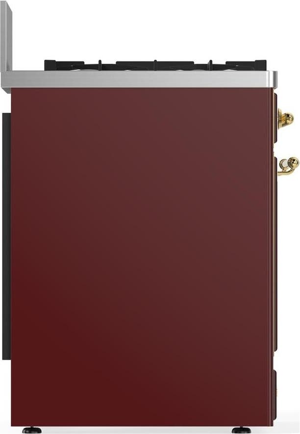 Ilve UM30QNR3BUG Burgundy With Brass Trim, Natural Gas