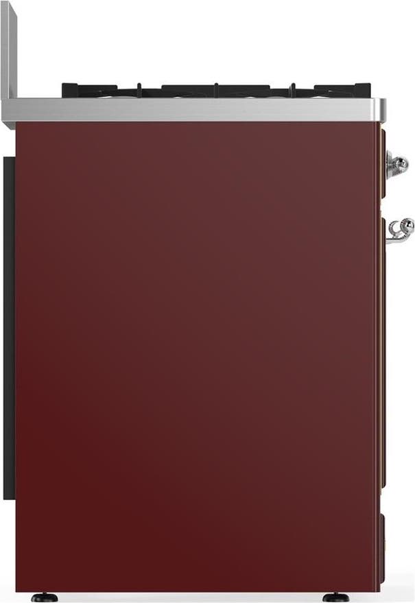 Ilve UM30QNR3BUCLP Burgundy With Chrome Trim, Liquid Propane