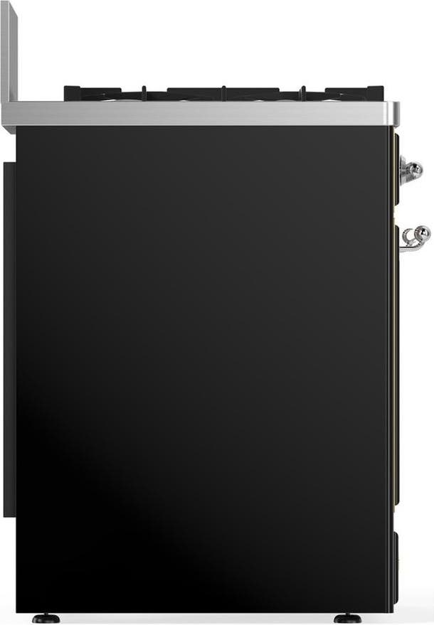 Ilve UM30QNR3BKC Glossy Black With Chrome Trim, Natural Gas