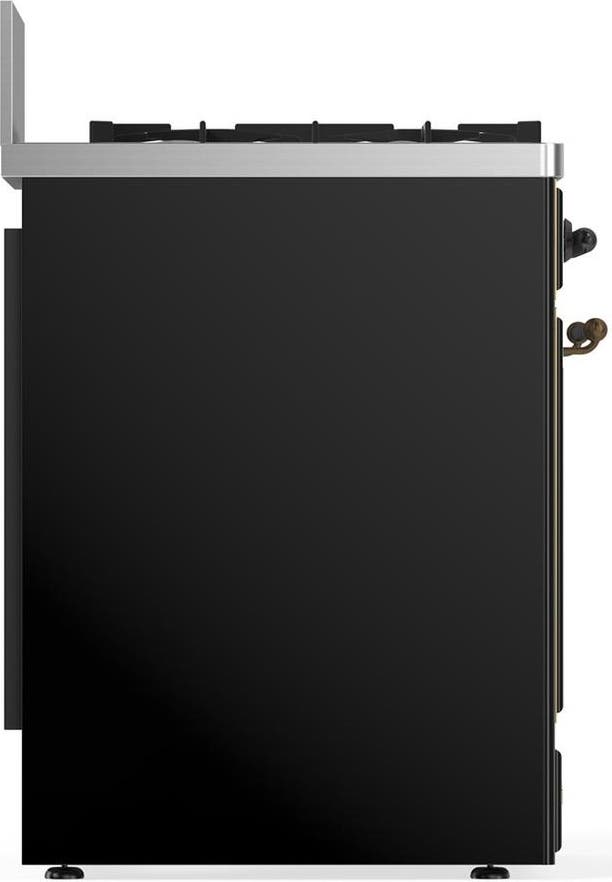 Ilve UM30QNR3BKB Glossy Black With Burnished Trim, Natural Gas