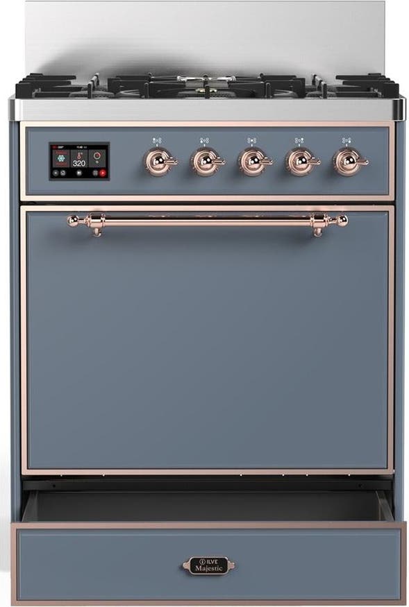 Ilve UM30QNR3BGPLP Blue Grey With Copper Trim, Liquid Propane