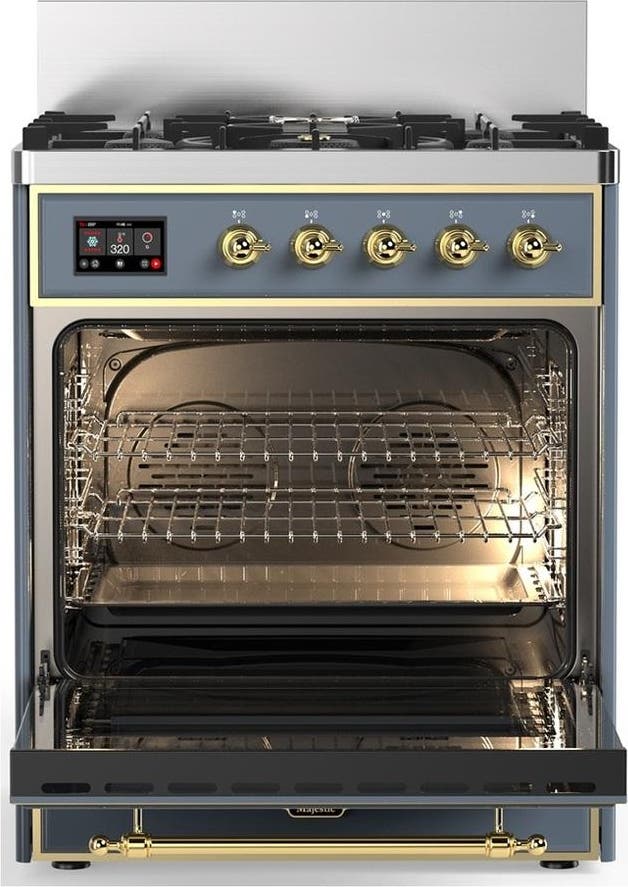 Ilve UM30QNR3BGG Blue Grey With Brass Trim, Natural Gas