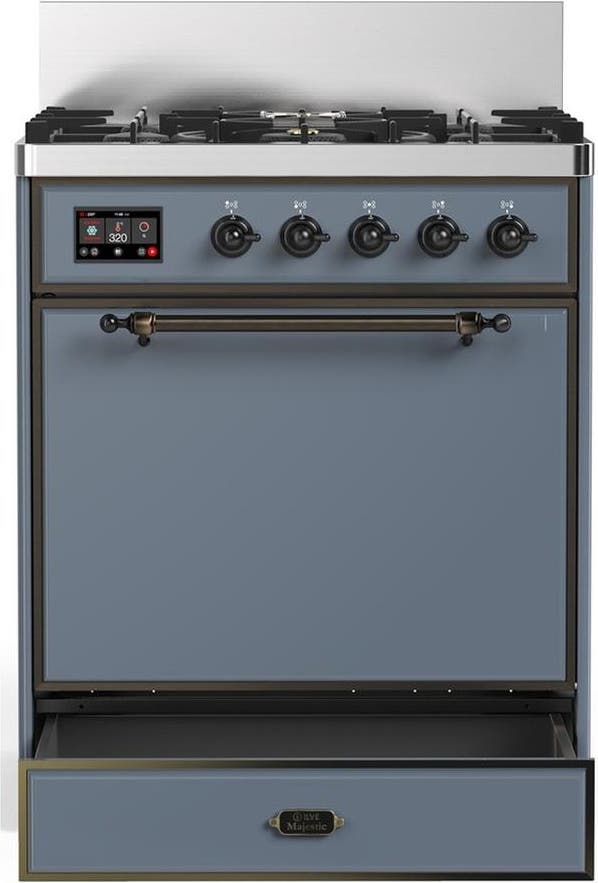 Ilve UM30QNR3BGBLP Blue Grey With Burnished Trim, Liquid Propane