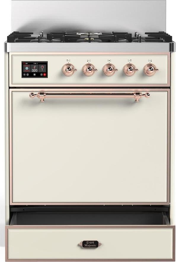 Ilve UM30QNR3AWPLP Antique White With Copper Trim, Liquid Propane