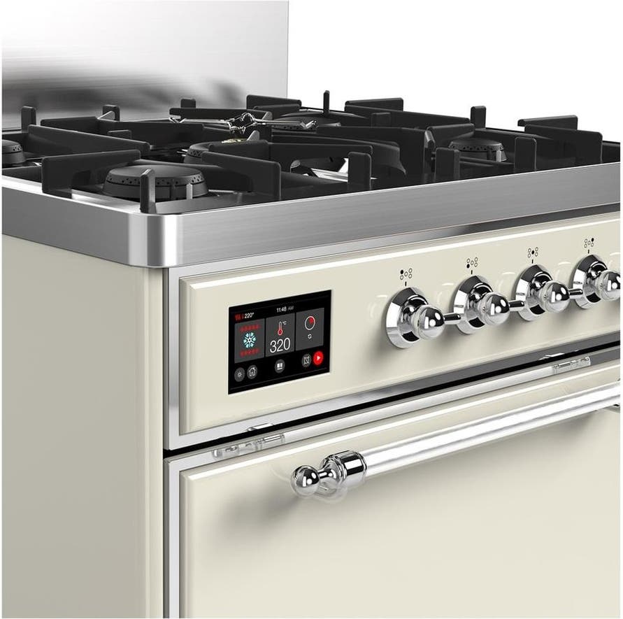 Ilve UM30QNR3AWC Antique White With Chrome Trim, Natural Gas