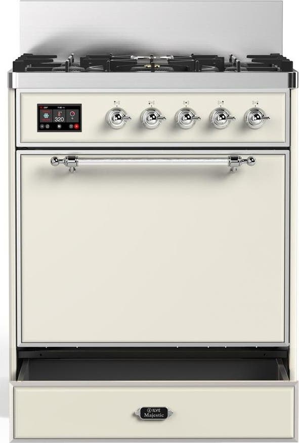 Ilve UM30QNR3AWC Antique White With Chrome Trim, Natural Gas