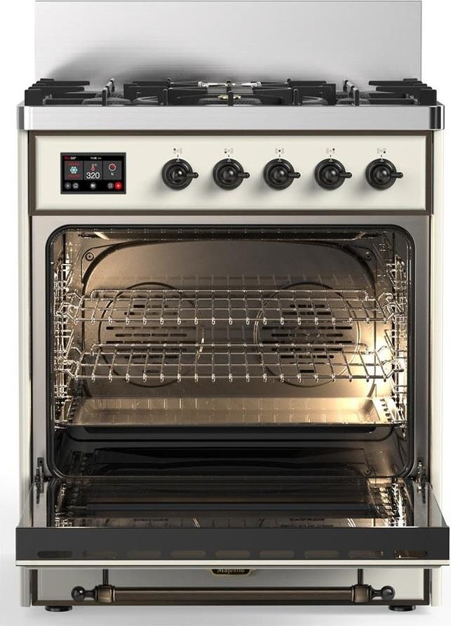 Ilve UM30QNR3AWBLP Antique White With Burnished Trim, Liquid Propane