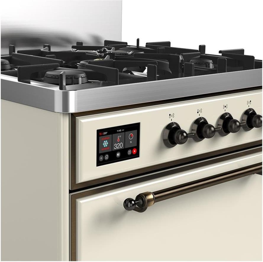 Ilve UM30QNR3AWB Antique White With Burnished Trim, Natural Gas