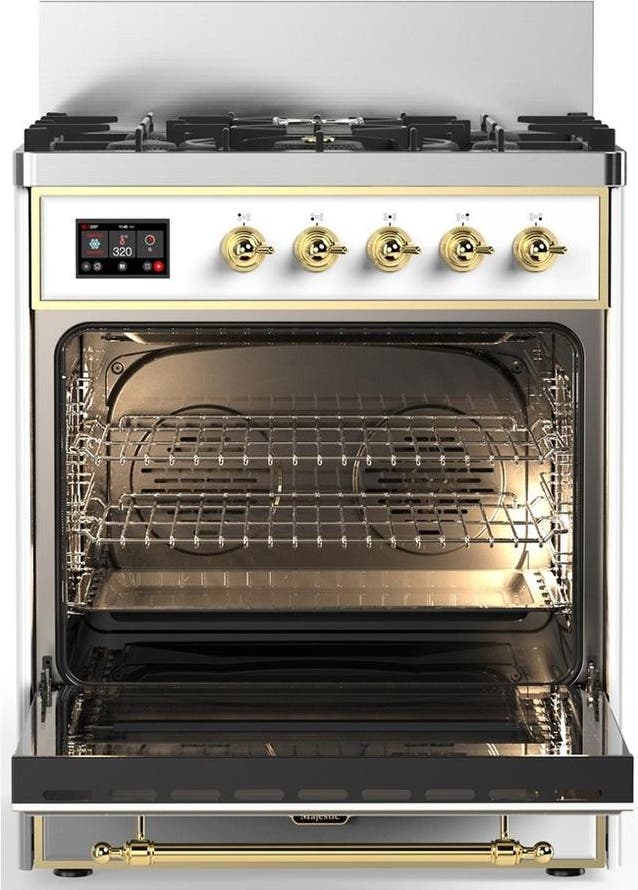 Ilve UM30NR3WHG White With Brass Trim, Natural Gas