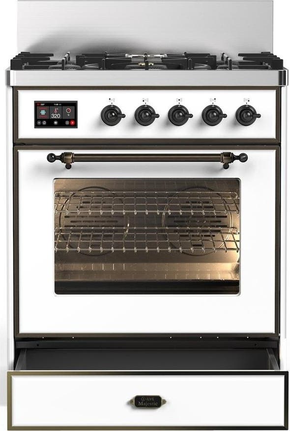 Ilve UM30NR3WHB White With Burnished Trim, Natural Gas