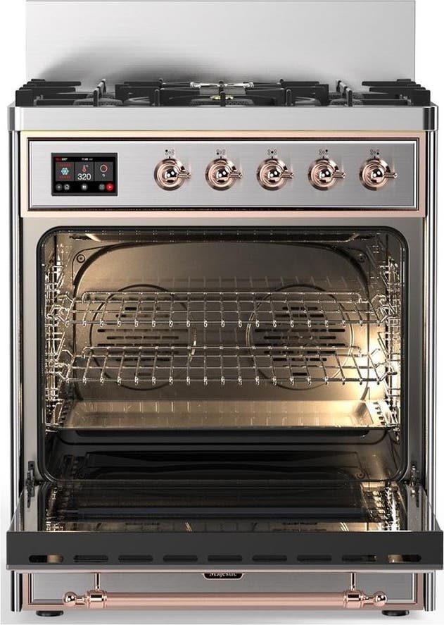 Ilve UM30NR3SSPLP Stainless Steel With Copper Trim, Liquid Propane