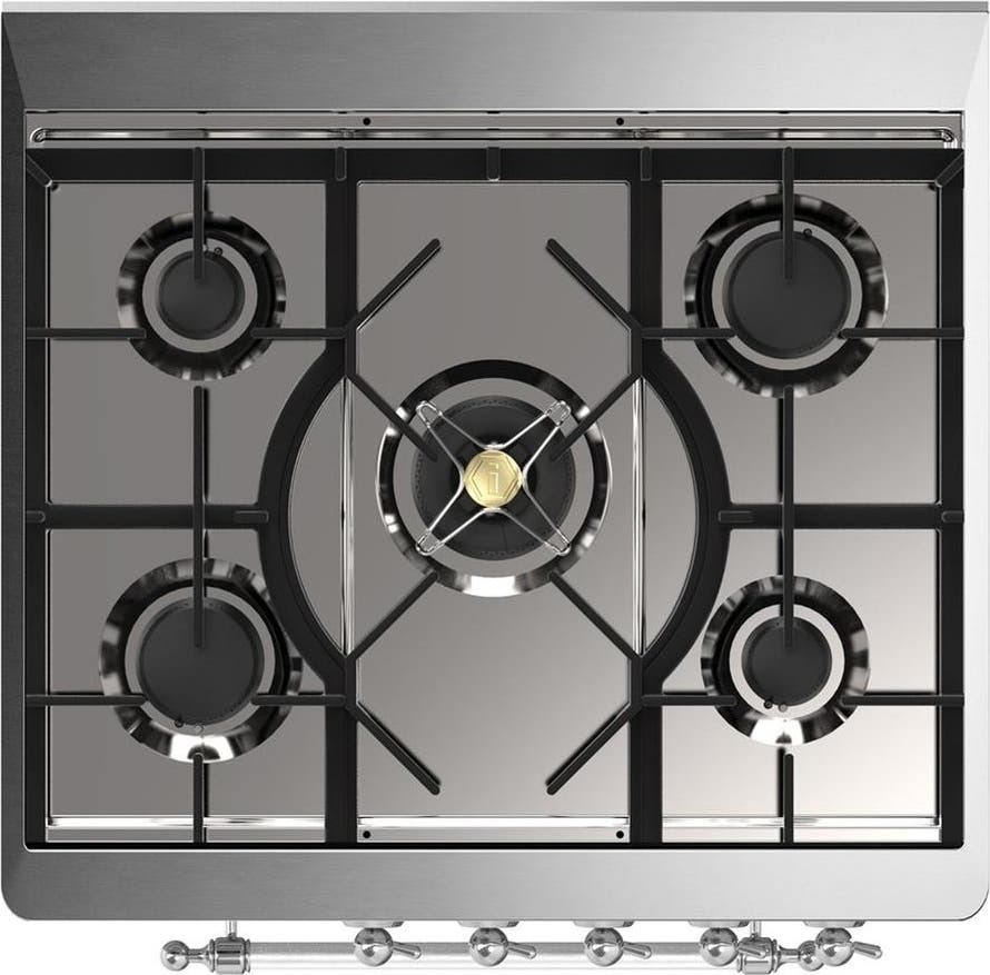 Ilve UM30NR3SSCLP Stainless Steel With Chrome Trim, Liquid Propane