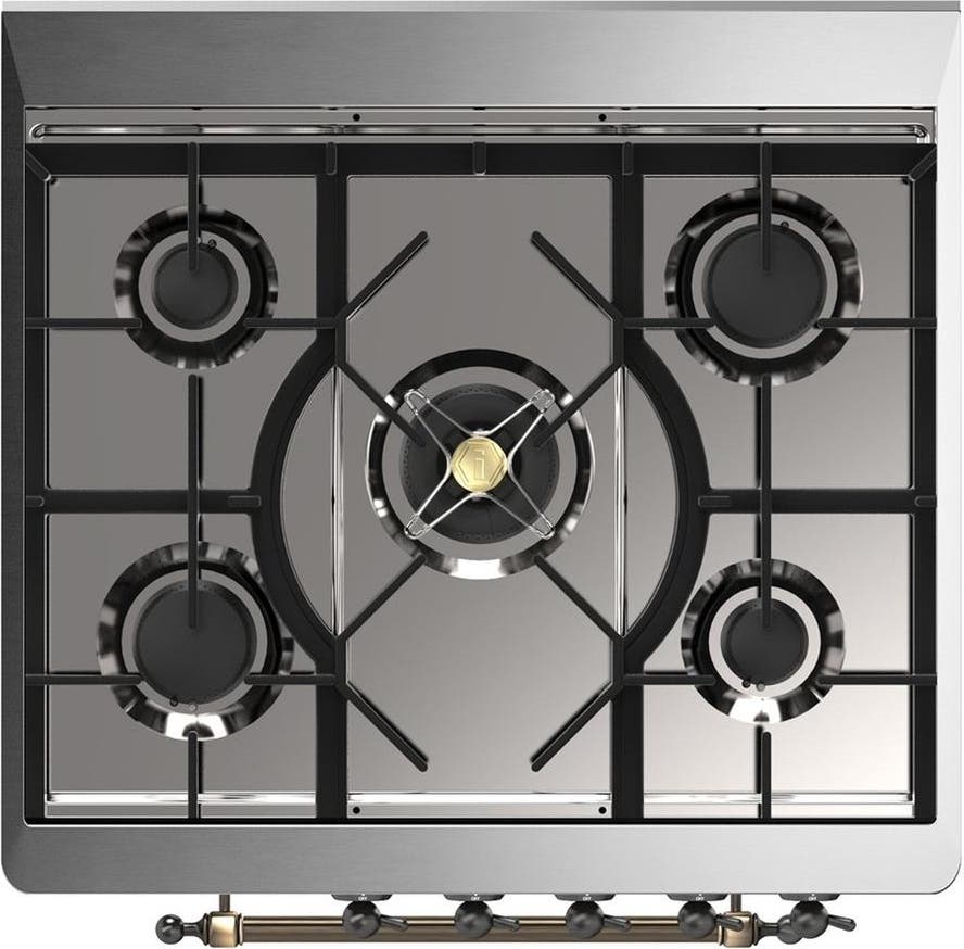 Ilve UM30NR3SSBLP Stainless Steel With Burnished Trim, Liquid Propan...