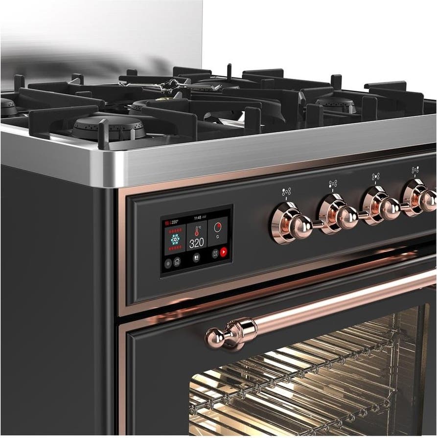 Ilve UM30NR3MGPLP Matte Graphite With Copper Trim, Liquid Propane