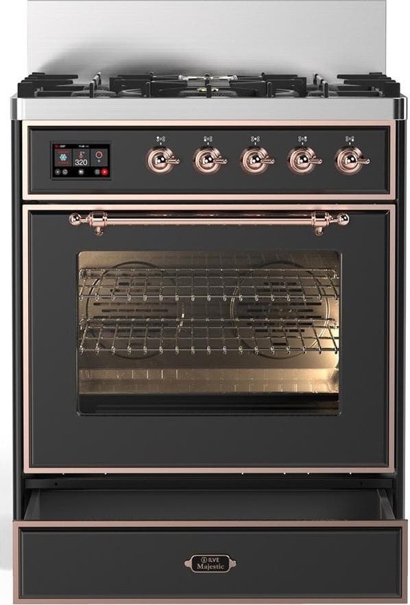 Ilve UM30NR3MGP Matte Graphite With Copper Trim, Natural Gas