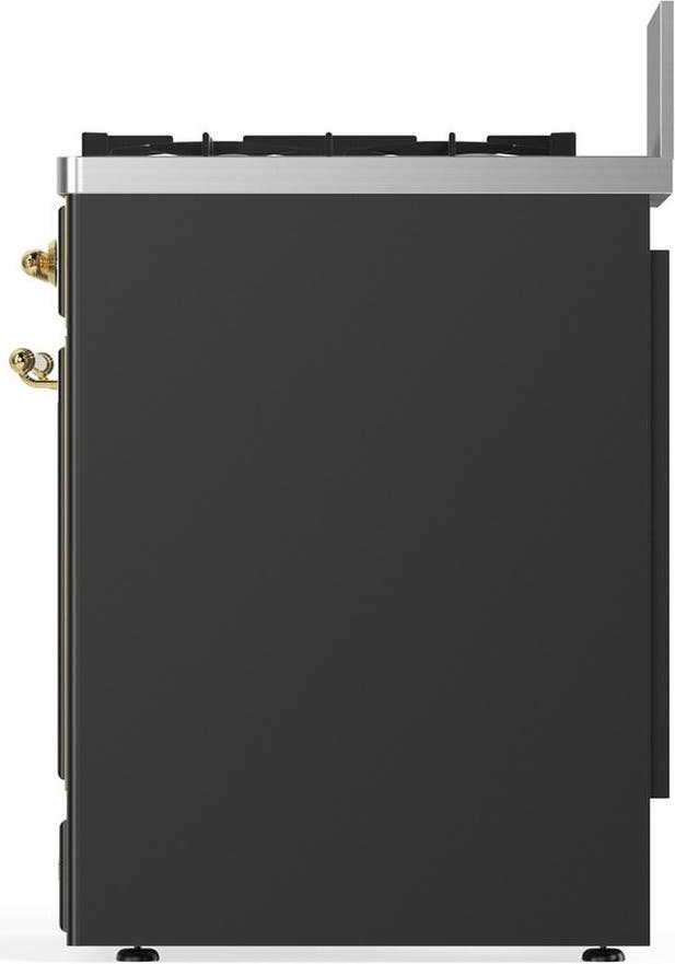 Ilve UM30NR3MGGLP Matte Graphite With Brass Trim, Liquid Propane