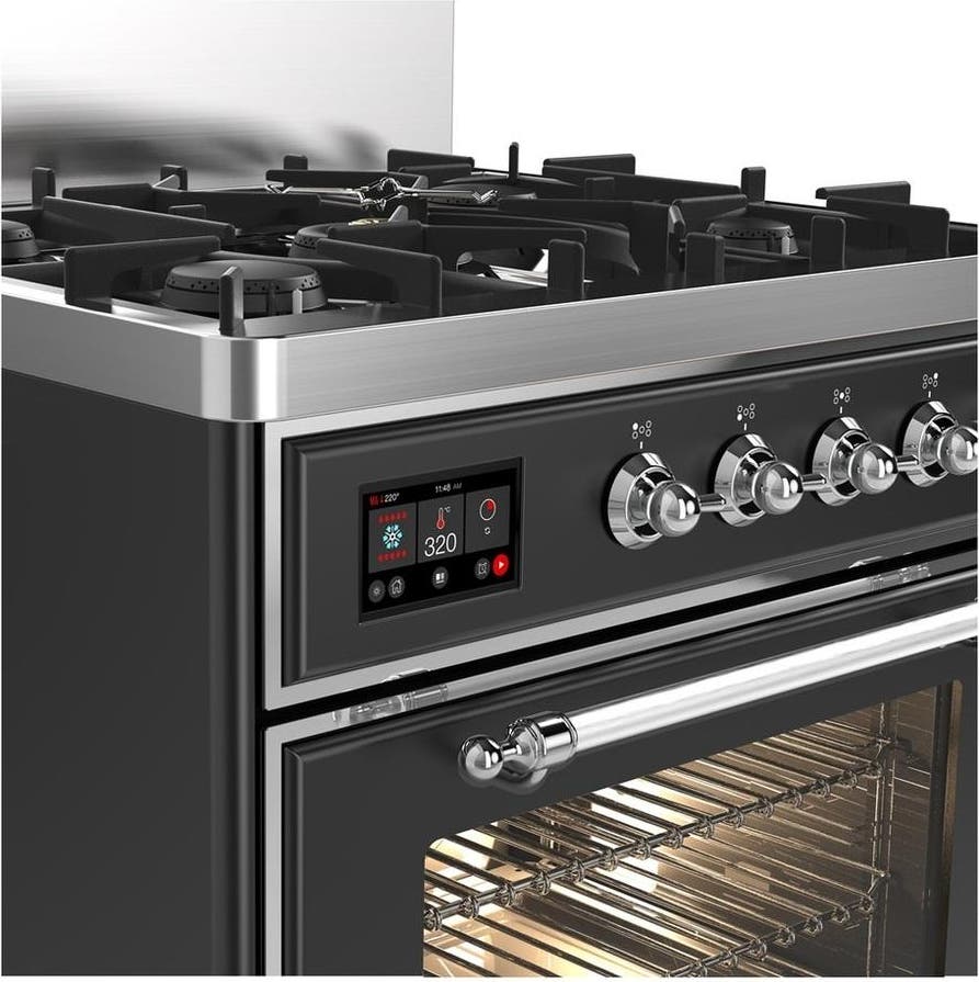Ilve UM30NR3MGC Matte Graphite With Chrome Trim, Natural Gas