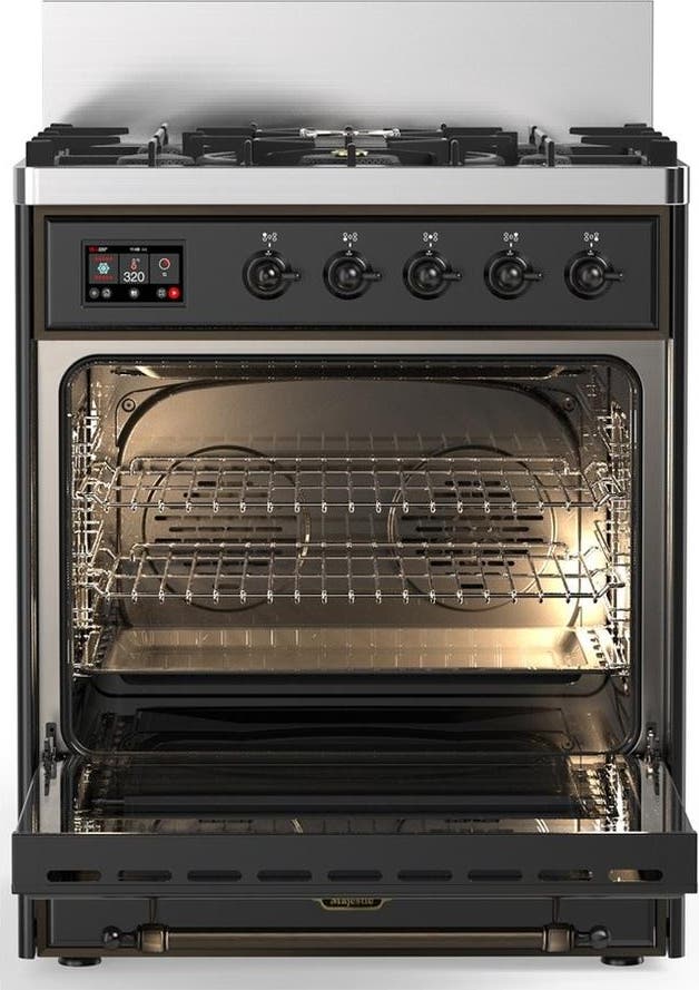 Ilve UM30NR3MGBLP Matte Graphite With Burnished Trim, Liquid Propane