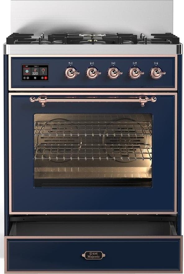 Ilve UM30NR3MBPLP Midnight Blue With Copper Trim, Liquid Propane