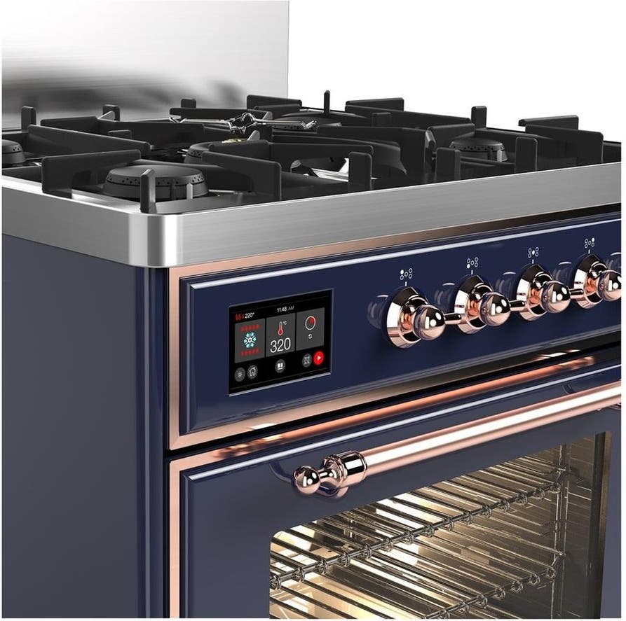 Ilve UM30NR3MBP Midnight Blue With Copper Trim, Natural Gas