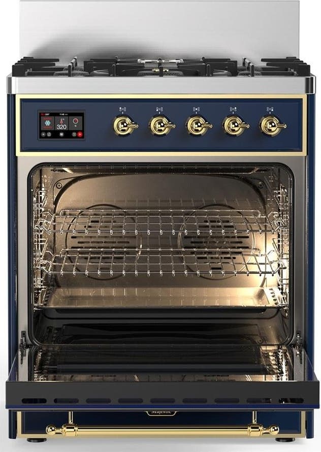 Ilve UM30NR3MBG Midnight Blue With Brass Trim, Natural Gas