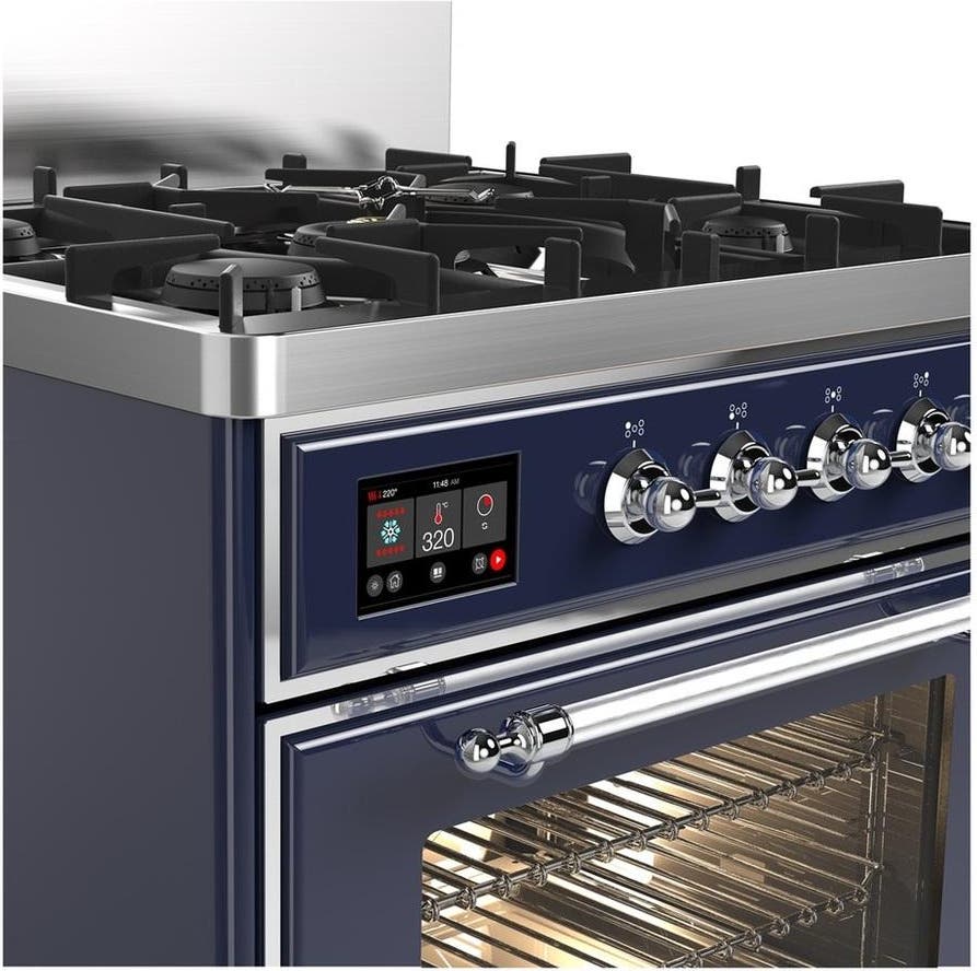 Ilve UM30NR3MBC Midnight Blue With Chrome Trim, Natural Gas