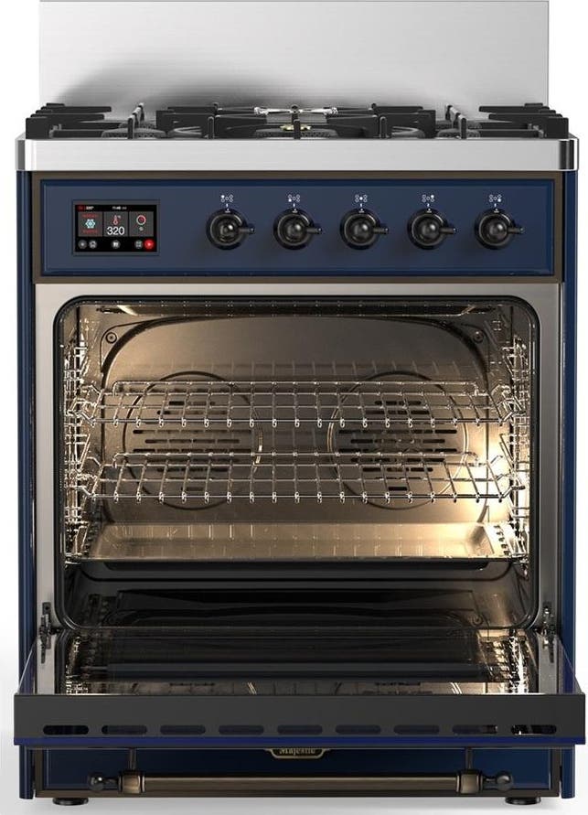 Ilve UM30NR3MBBLP Midnight Blue With Burnished Trim, Liquid Propane