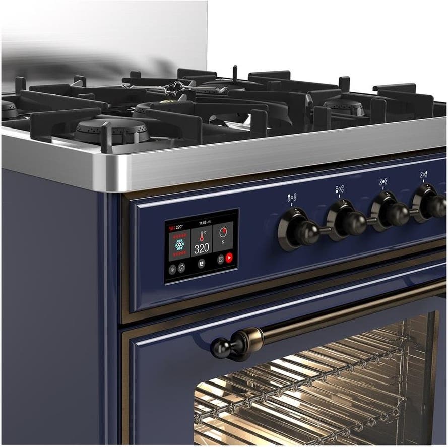 Ilve UM30NR3MBB Midnight Blue With Burnished Trim, Natural Gas