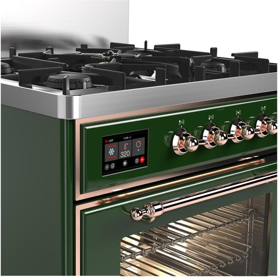 Ilve UM30NR3EGPLP Emerald Green With Copper Trim, Liquid Propane