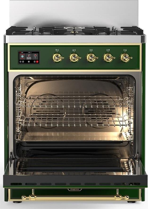 Ilve UM30NR3EGG Emerald Green With Brass Trim, Natural Gas