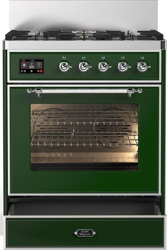 Ilve UM30NR3EGC Emerald Green With Chrome Trim, Natural Gas