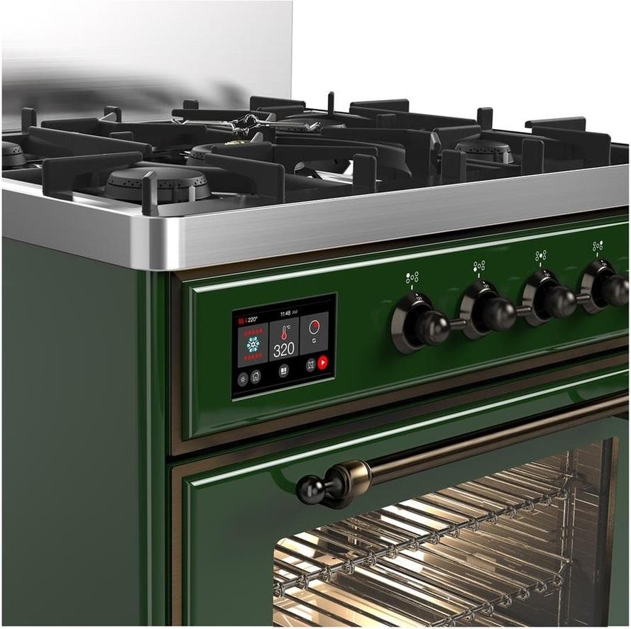 Ilve UM30NR3EGB Emerald Green With Burnished Trim, Natural Gas
