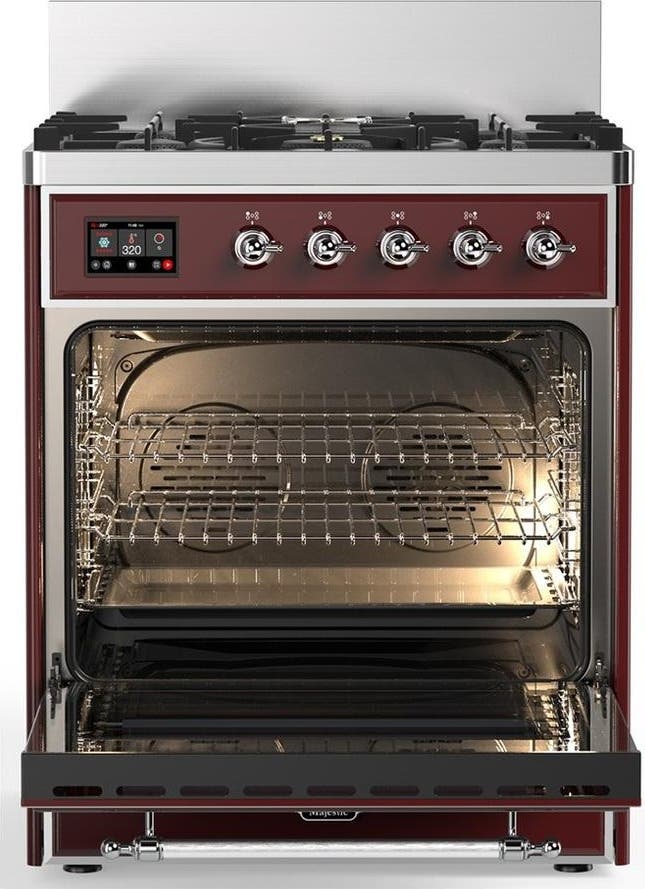 Ilve UM30NR3BUCLP Burgundy With Chrome Trim, Liquid Propane