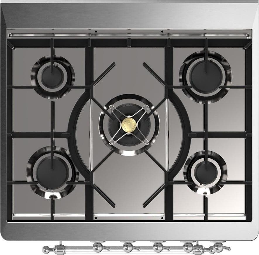 Ilve UM30NR3BUC Burgundy With Chrome Trim, Natural Gas