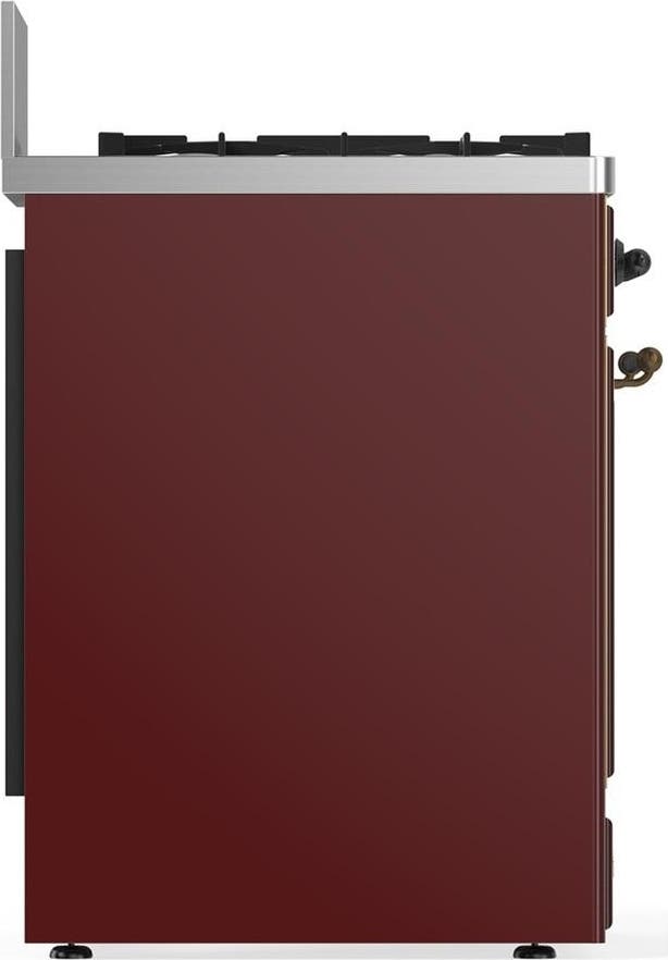 Ilve UM30NR3BUBLP Burgundy With Burnished Trim, Liquid Propane