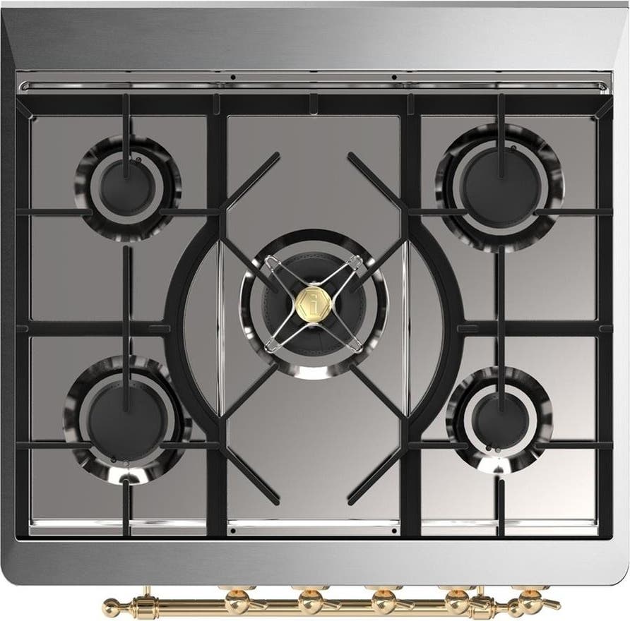 Ilve UM30NR3BKG Glossy Black With Brass Trim, Natural Gas
