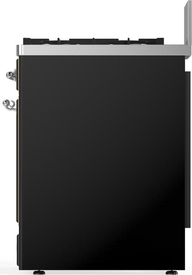 Ilve UM30NR3BKCLP Glossy Black With Chrome Trim, Liquid Propane