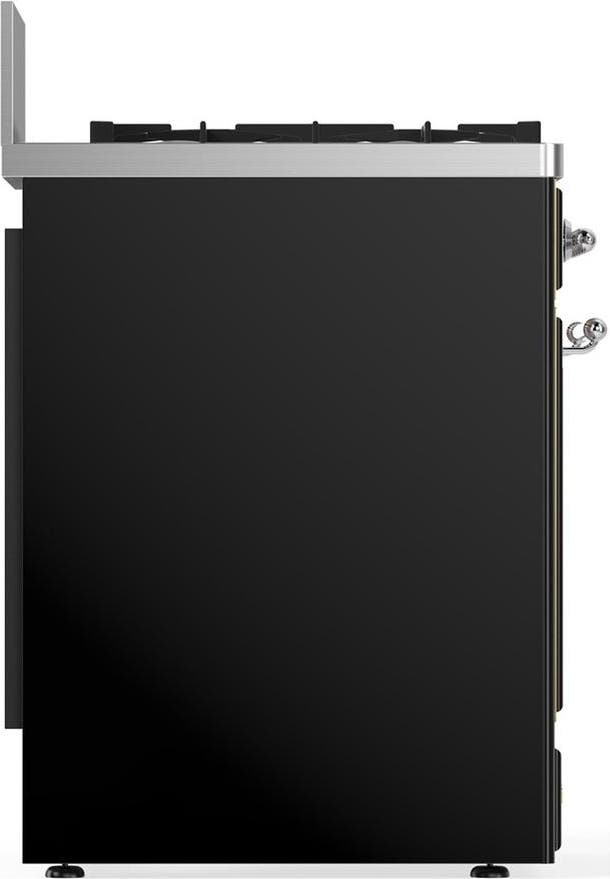 Ilve UM30NR3BKCLP Glossy Black With Chrome Trim, Liquid Propane