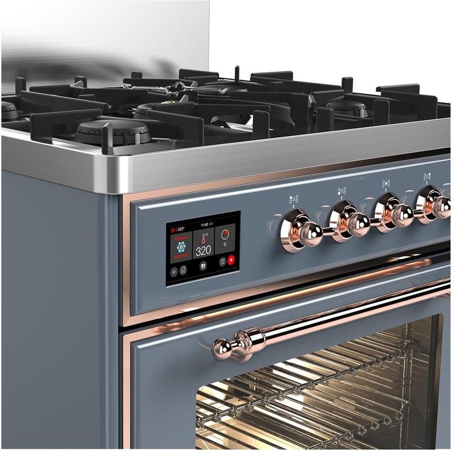 Ilve UM30NR3BGP Blue Grey With Copper Trim, Natural Gas