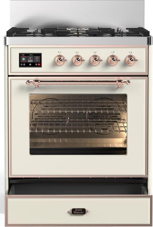 Ilve UM30NR3AWP Antique White With Copper Trim, Natural Gas
