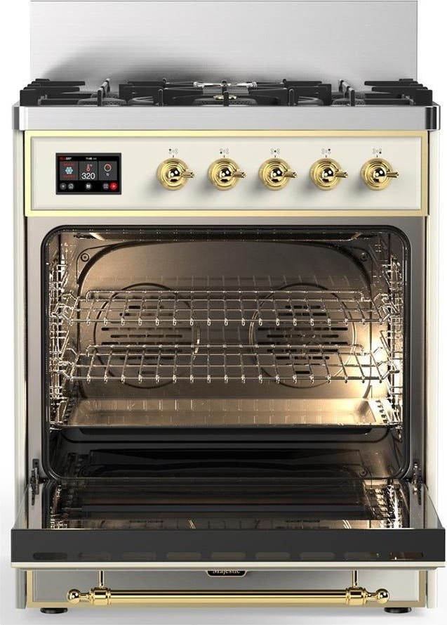 Ilve UM30NR3AWG Antique White With Brass Trim, Natural Gas
