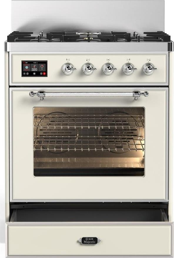 Ilve UM30NR3AWC Antique White With Chrome Trim, Natural Gas