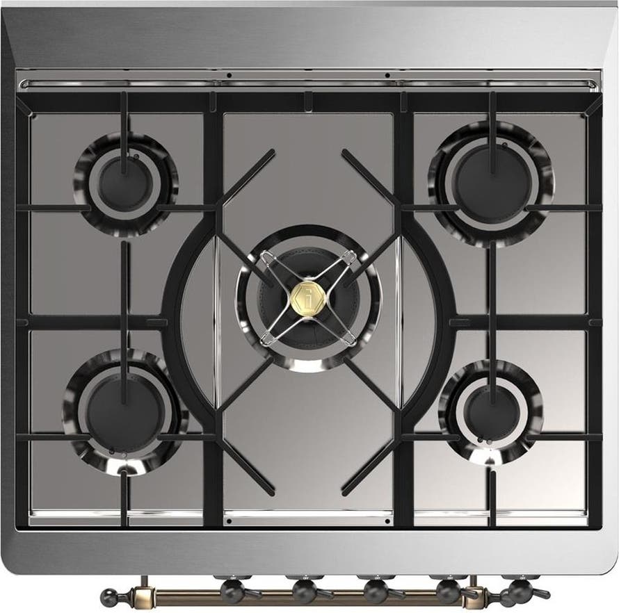 Ilve UM30NR3AWBLP Antique White With Burnished Trim, Liquid Propane