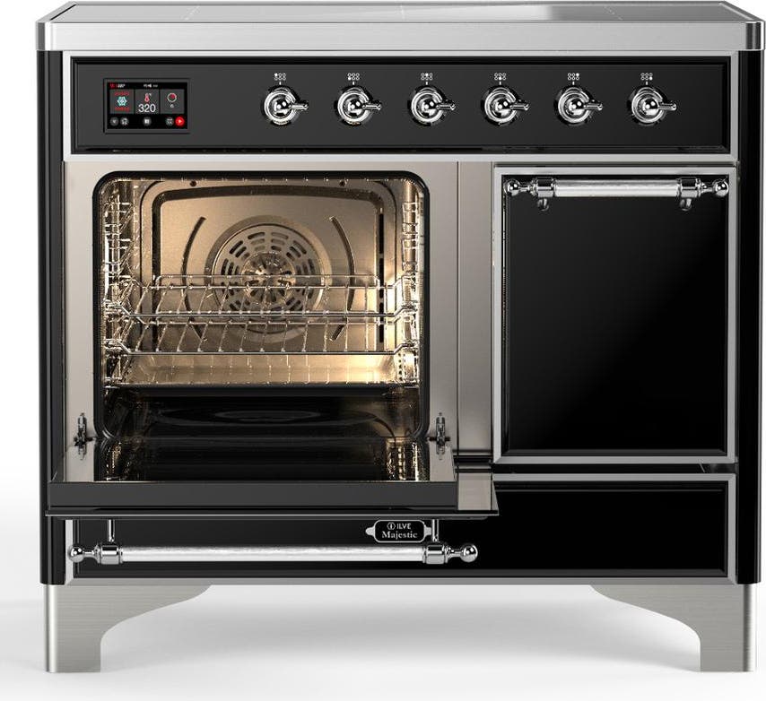 Ilve UMDIB40QNR3BKC Glossy Black With Chrome Trim