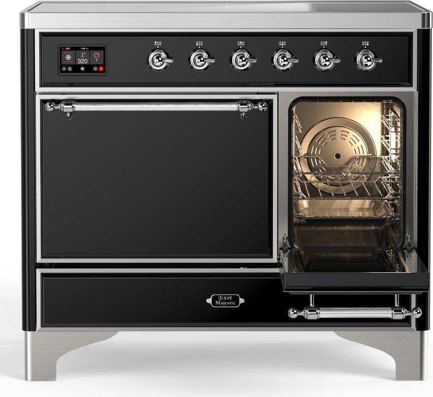 Ilve UMDIB40QNR3BKC Glossy Black With Chrome Trim