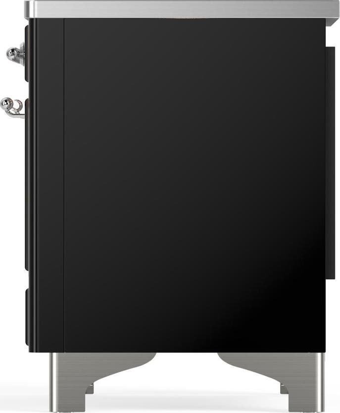 Ilve UMDIB40QNR3BKC Glossy Black With Chrome Trim
