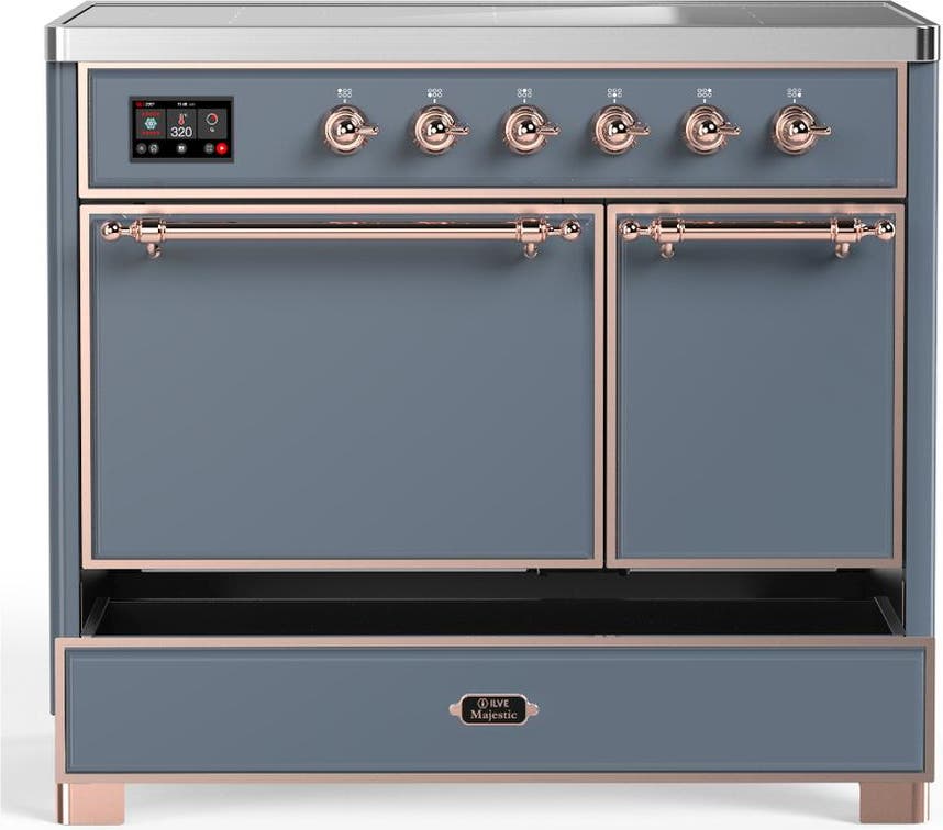 Ilve UMDIB40QNR3BGP Blue Grey With Copper Trim