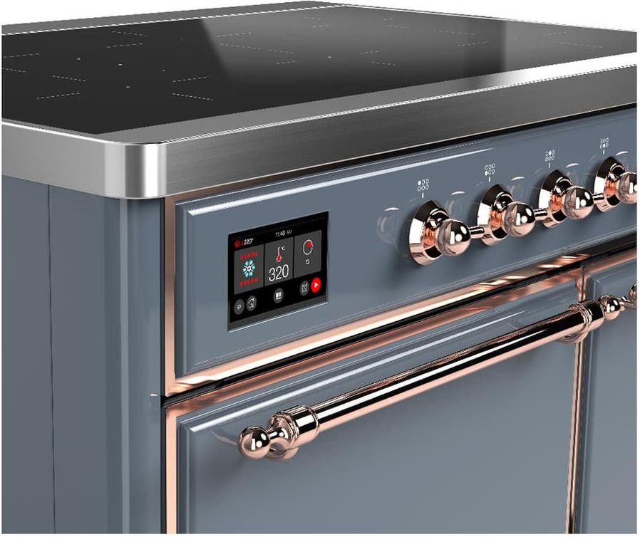 Ilve UMDIB40QNR3BGP Blue Grey With Copper Trim